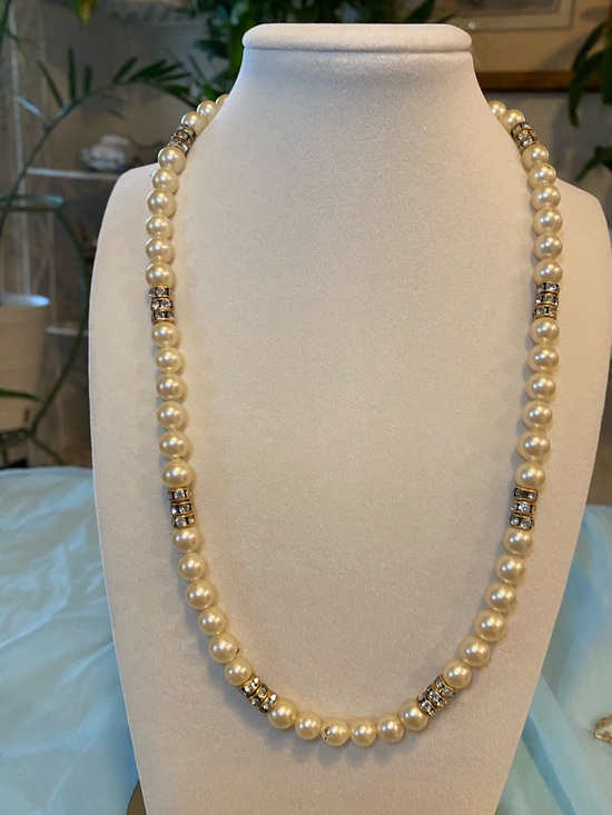 Madonna Jewelry - VINTAGE PEARL RHINESTONE NECKLACE by MADONNA